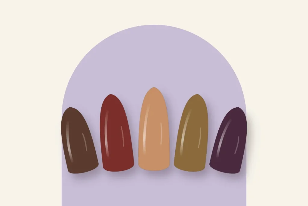 Nuancier d’automne : chocolat, brique, caramel, bronze et prune